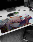 Darling In The Franxx Deskmat | Mousepad | Deskpad - Zero Two Neon Glare - AniChan