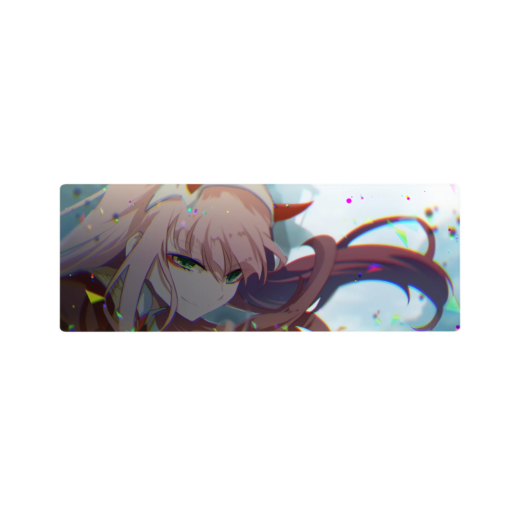 Darling In The Franxx Deskmat | Mousepad | Deskpad - Zero Two Neon Glare - AniChan