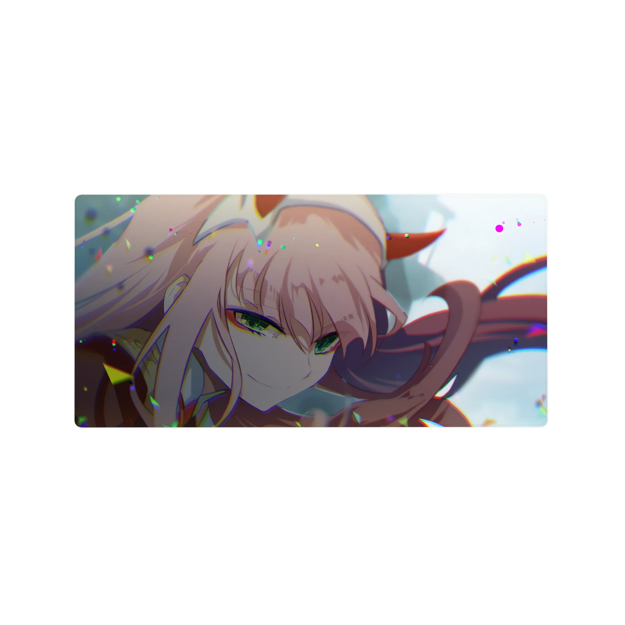 Darling In The Franxx Deskmat | Mousepad | Deskpad - Zero Two Neon Glare - AniChan