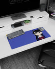 28x12 inches Komi Can't Communicate mouse pad featuring Shouko Komi with tiny cat ears and quiet eyes.