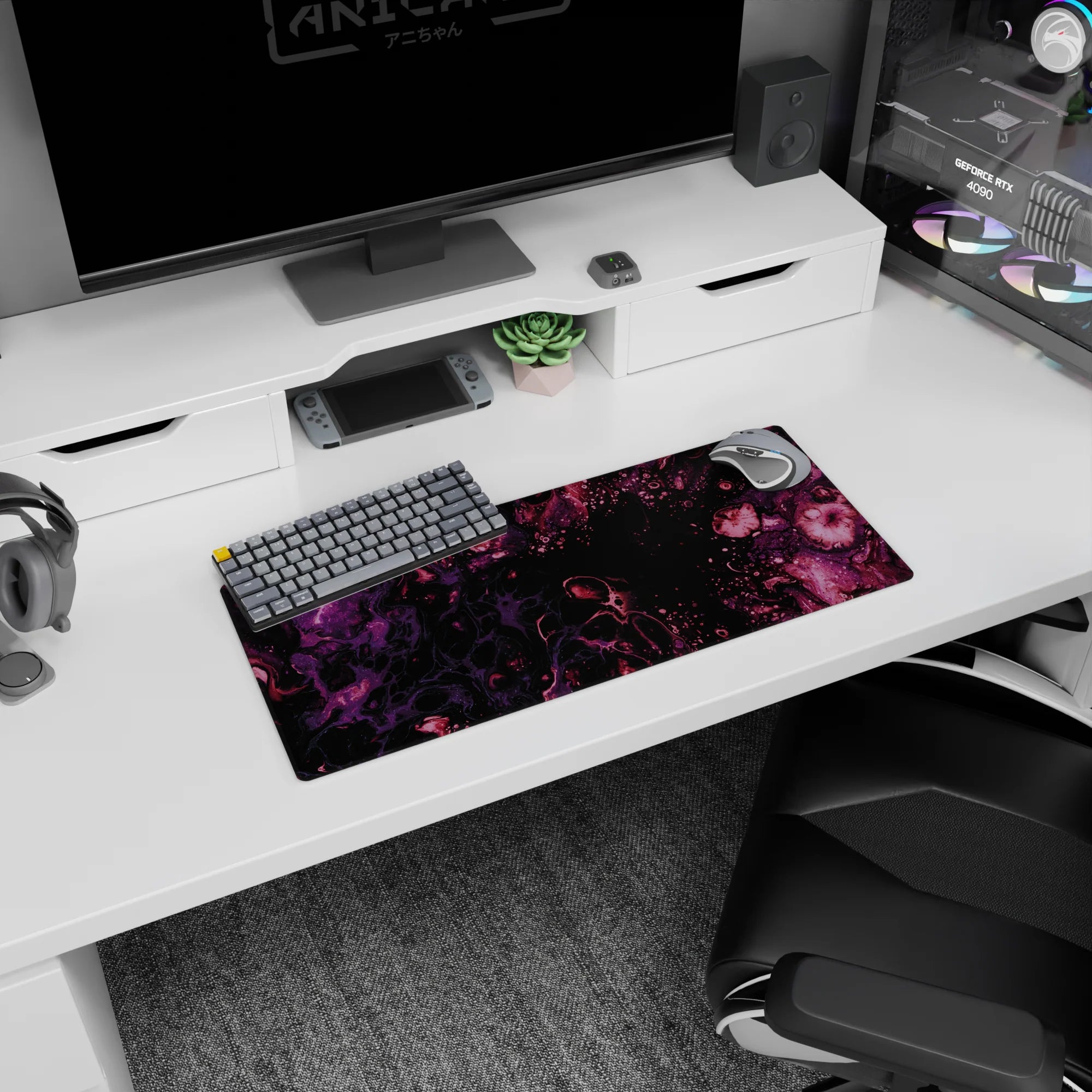 Liquid Abstract Deskmat | Mousepad | Deskpad - Nebula Flow