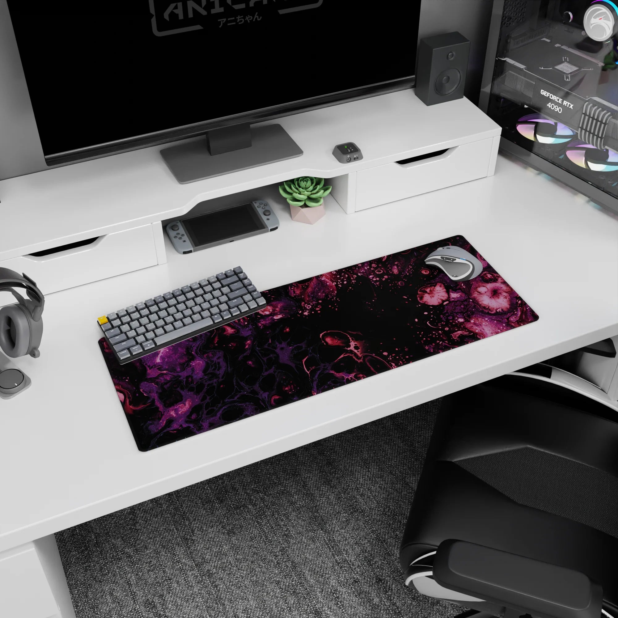 Liquid Abstract Deskmat | Mousepad | Deskpad - Nebula Flow