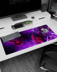Anime desk pad 36x16 inches featuring Lelouch Lamperouge staring ahead as a crimson cape sweeps through.