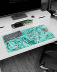 Liquid Abstract Deskmat | Mousepad | Deskpad - Aqua Drift - AniChan