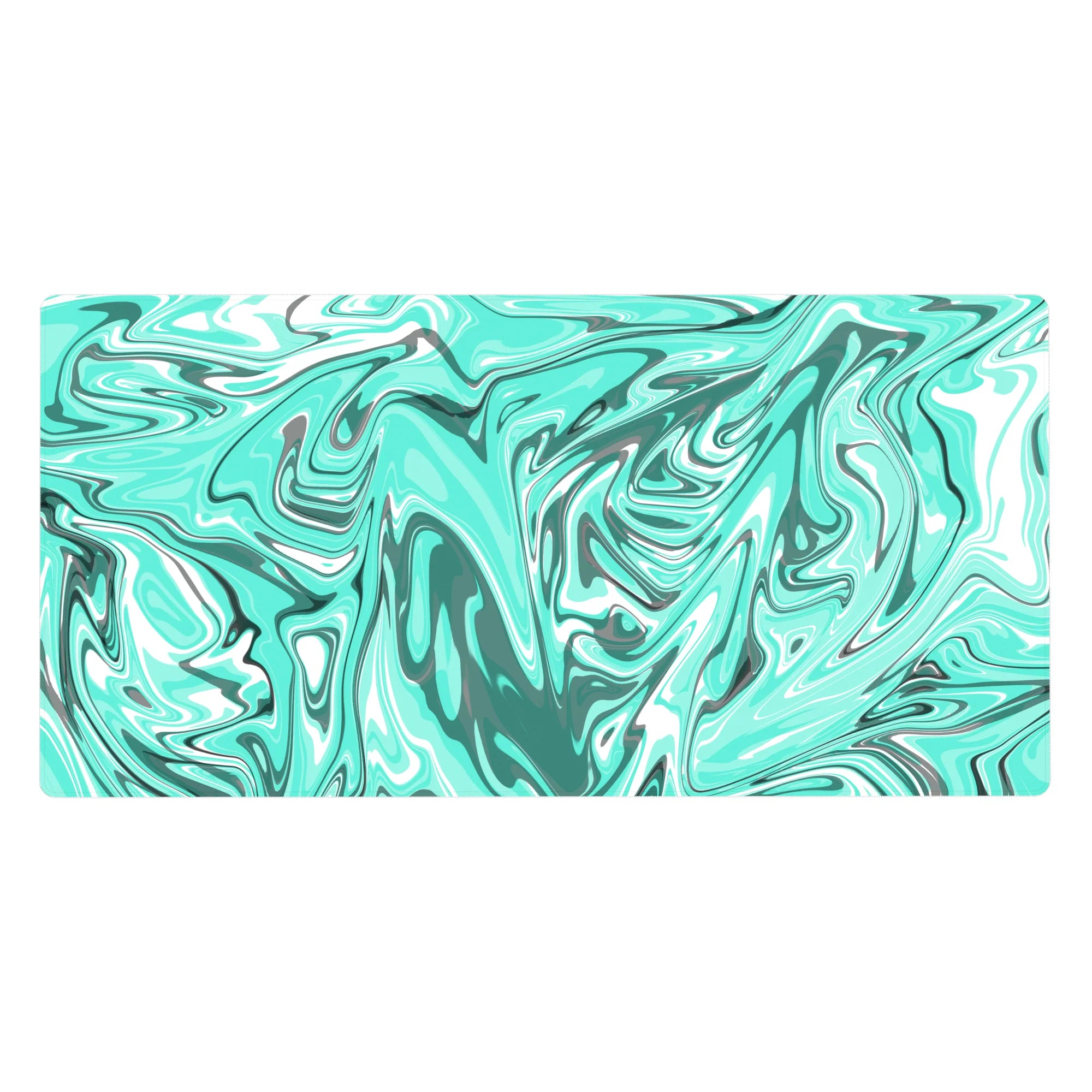 Liquid Abstract Deskmat | Mousepad | Deskpad - Aqua Drift - AniChan