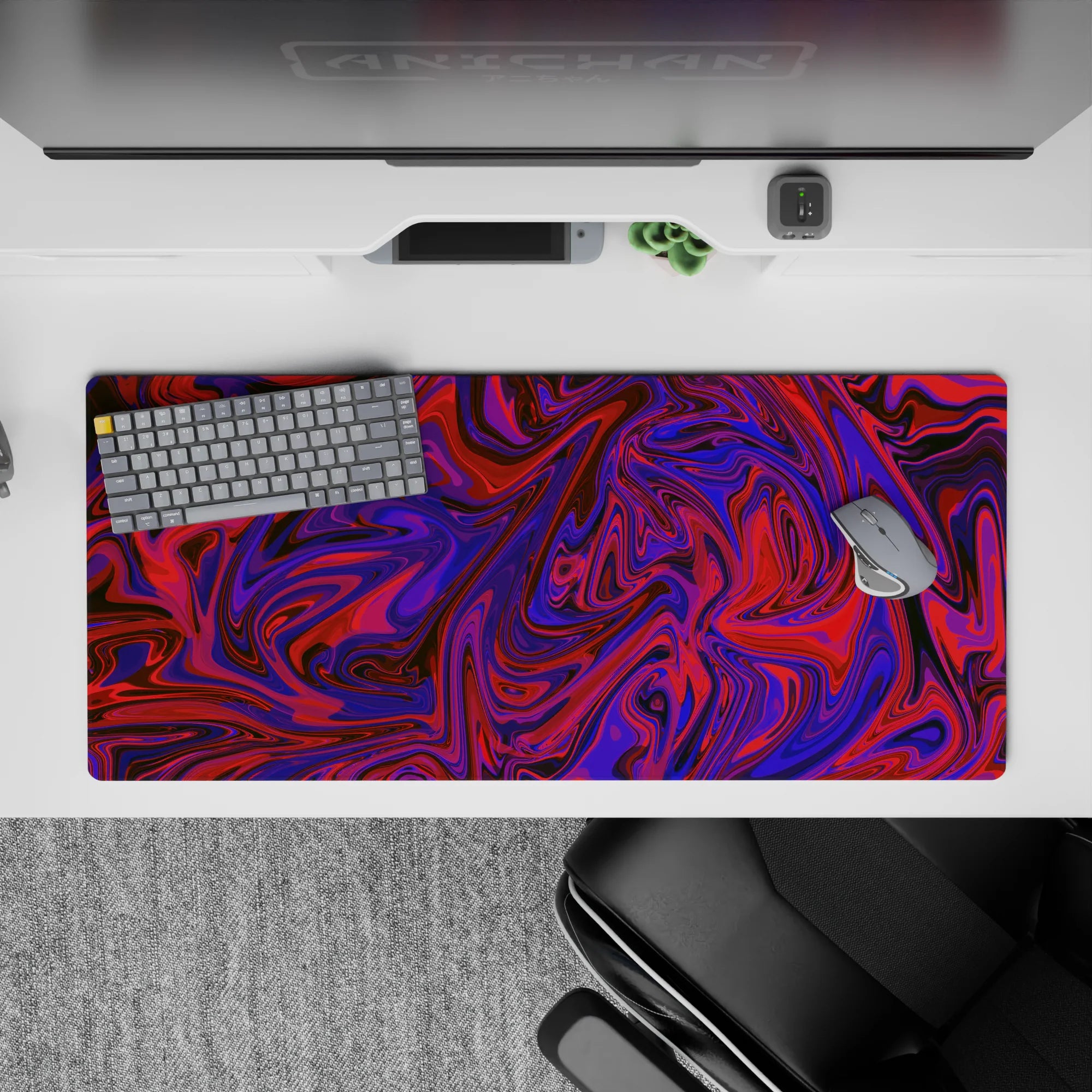 Liquid Abstract Deskmat | Mousepad | Deskpad - Vivid Swirl - AniChan