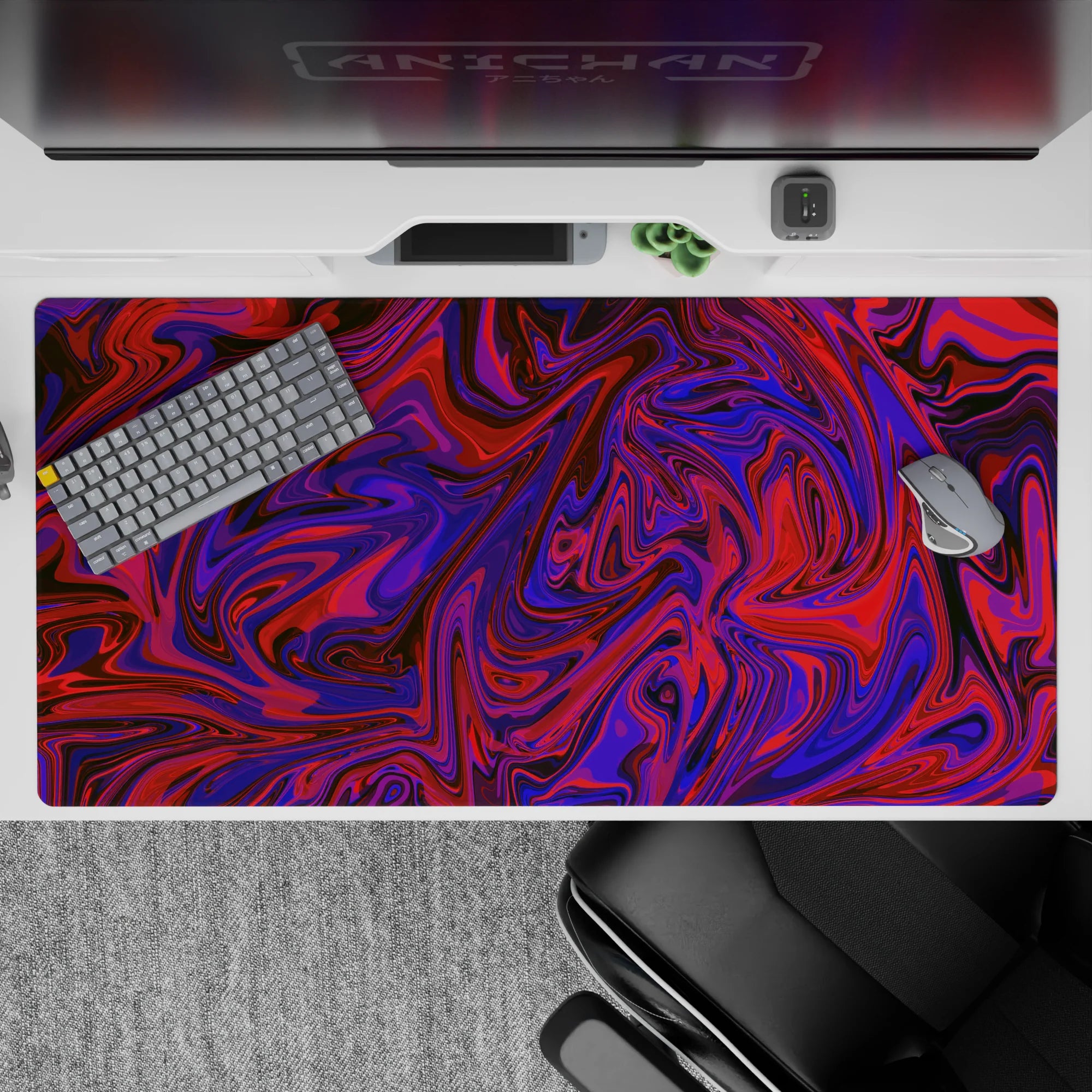 Liquid Abstract Deskmat | Mousepad | Deskpad - Vivid Swirl - AniChan