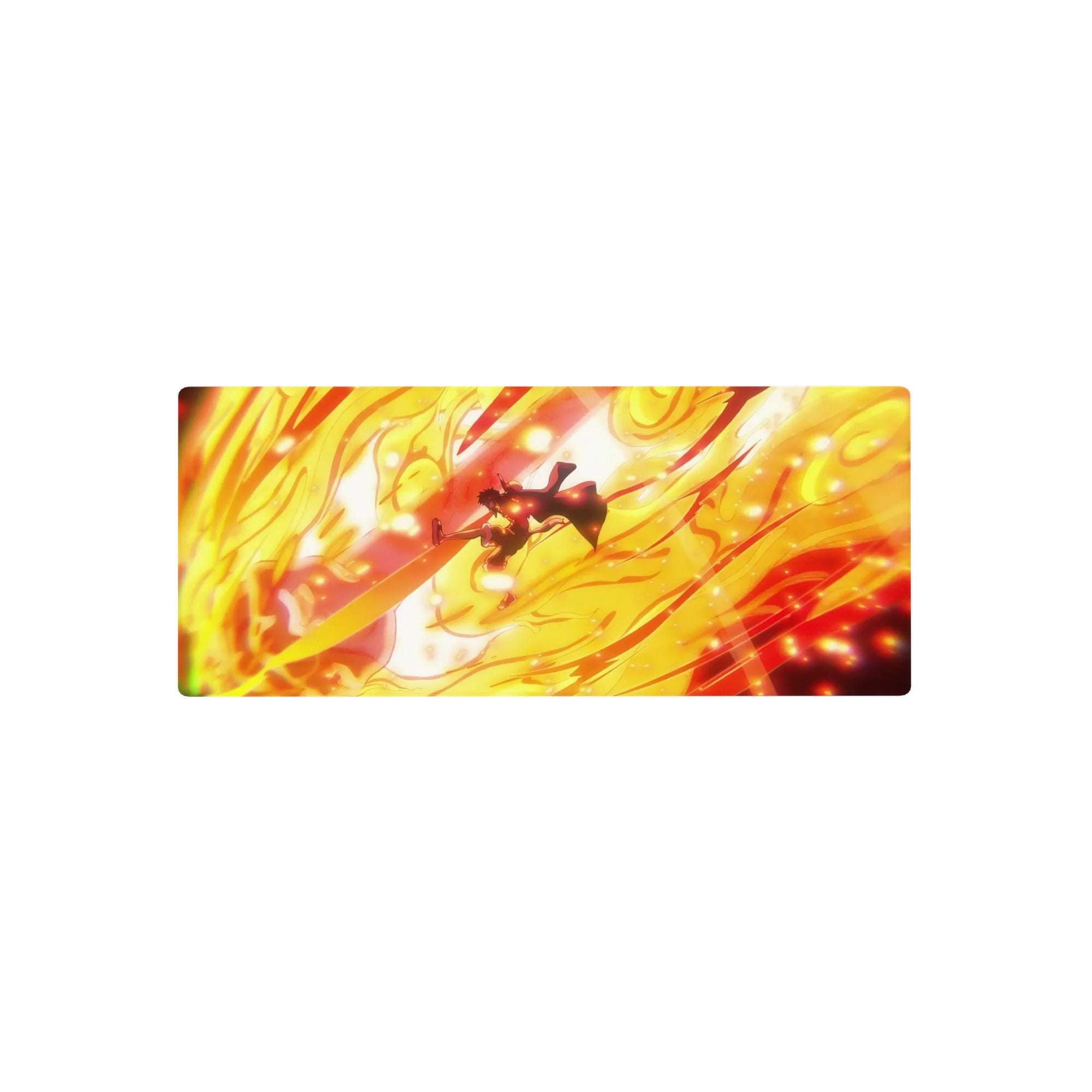 One Piece Deskmat | Mousepad | Deskpad - Luffy’s Blazing Attack - AniChan