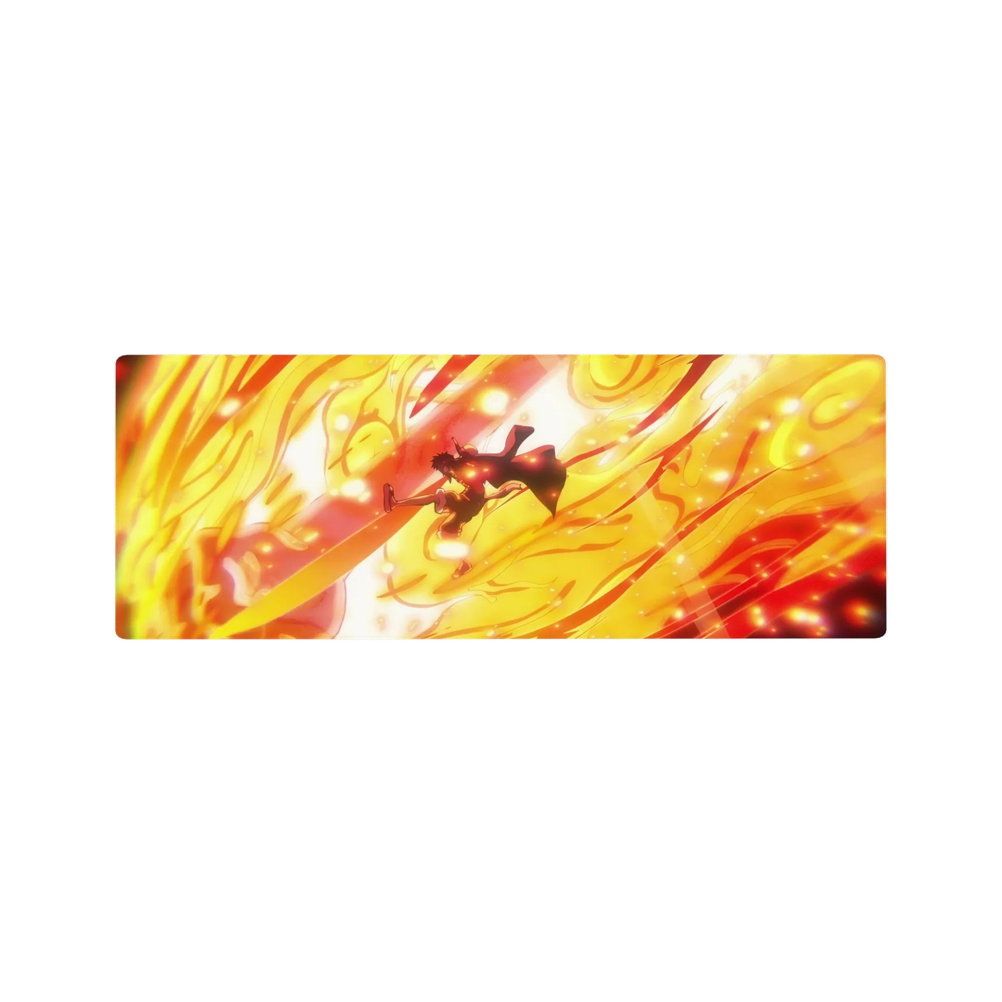 One Piece Deskmat | Mousepad | Deskpad - Luffy’s Blazing Attack - AniChan