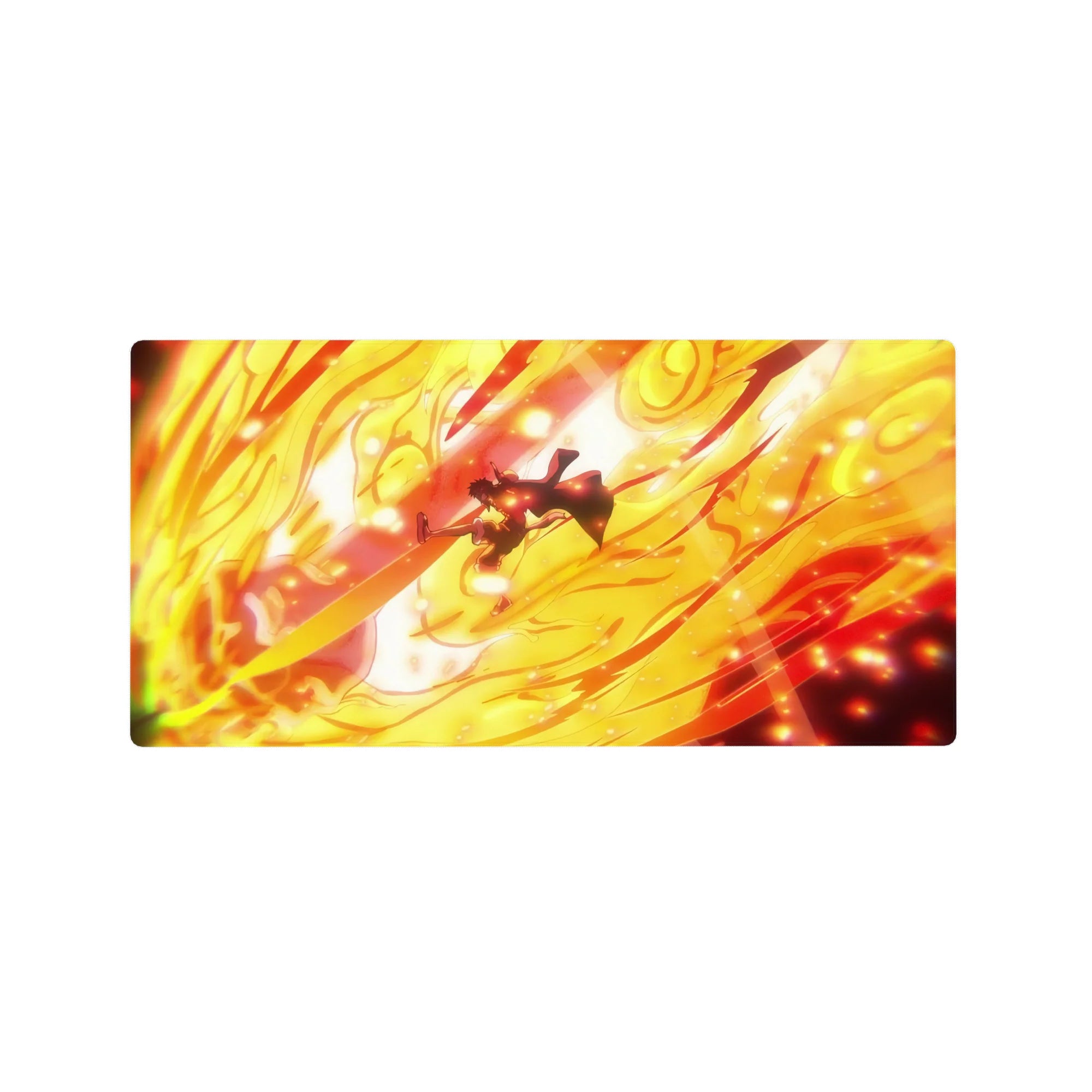 One Piece Deskmat | Mousepad | Deskpad - Luffy’s Blazing Attack - AniChan