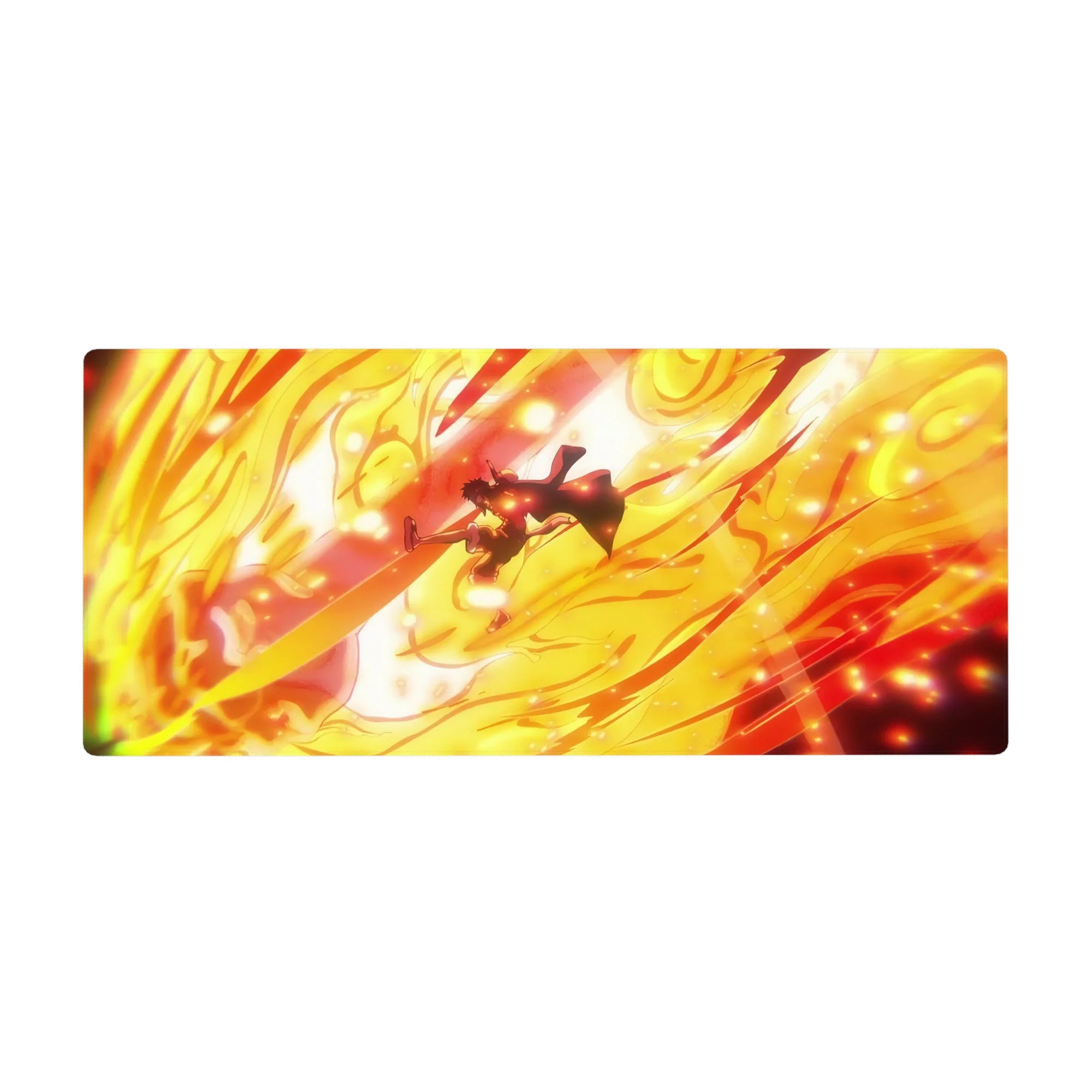 One Piece Deskmat | Mousepad | Deskpad - Luffy’s Blazing Attack - AniChan