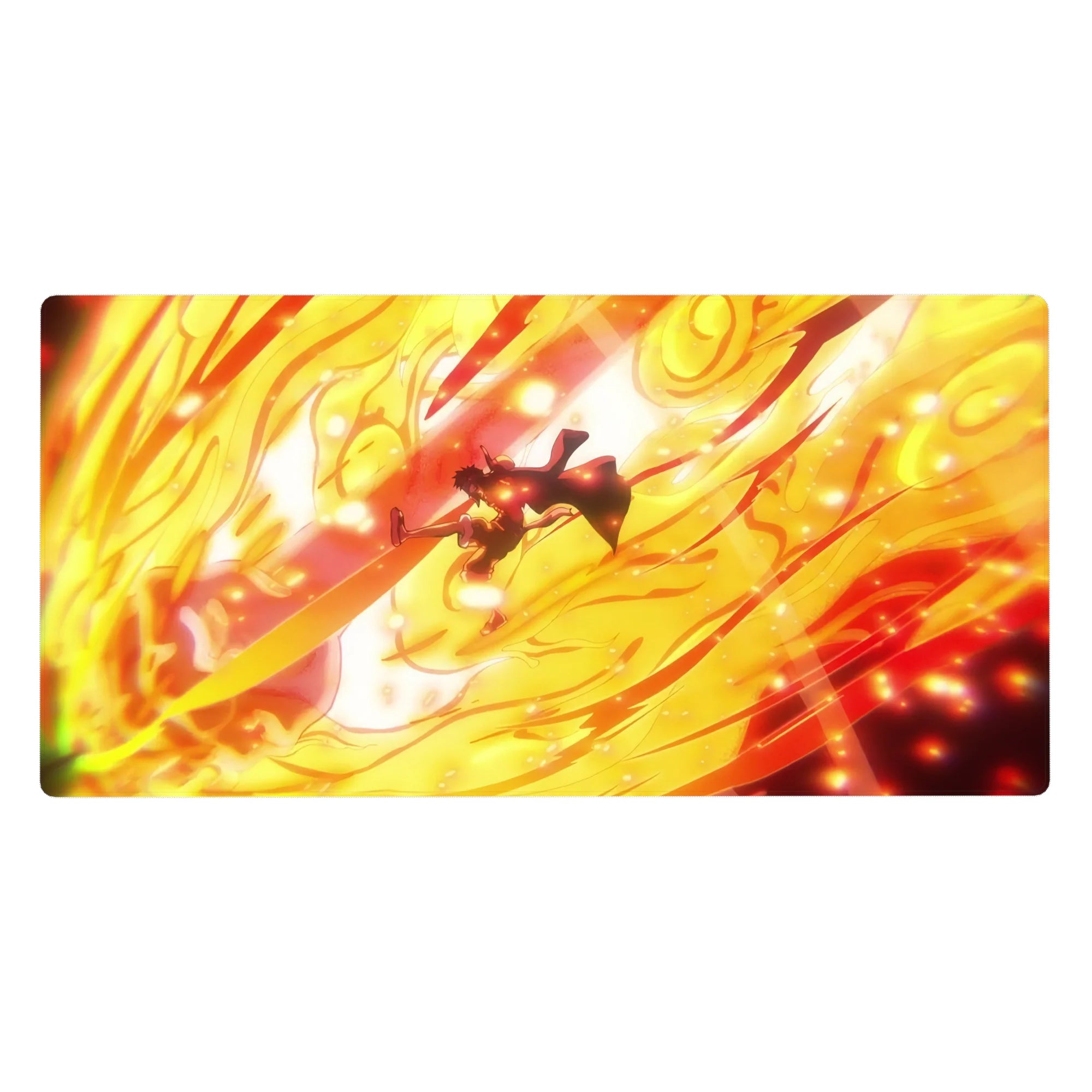 One Piece Deskmat | Mousepad | Deskpad - Luffy’s Blazing Attack - AniChan