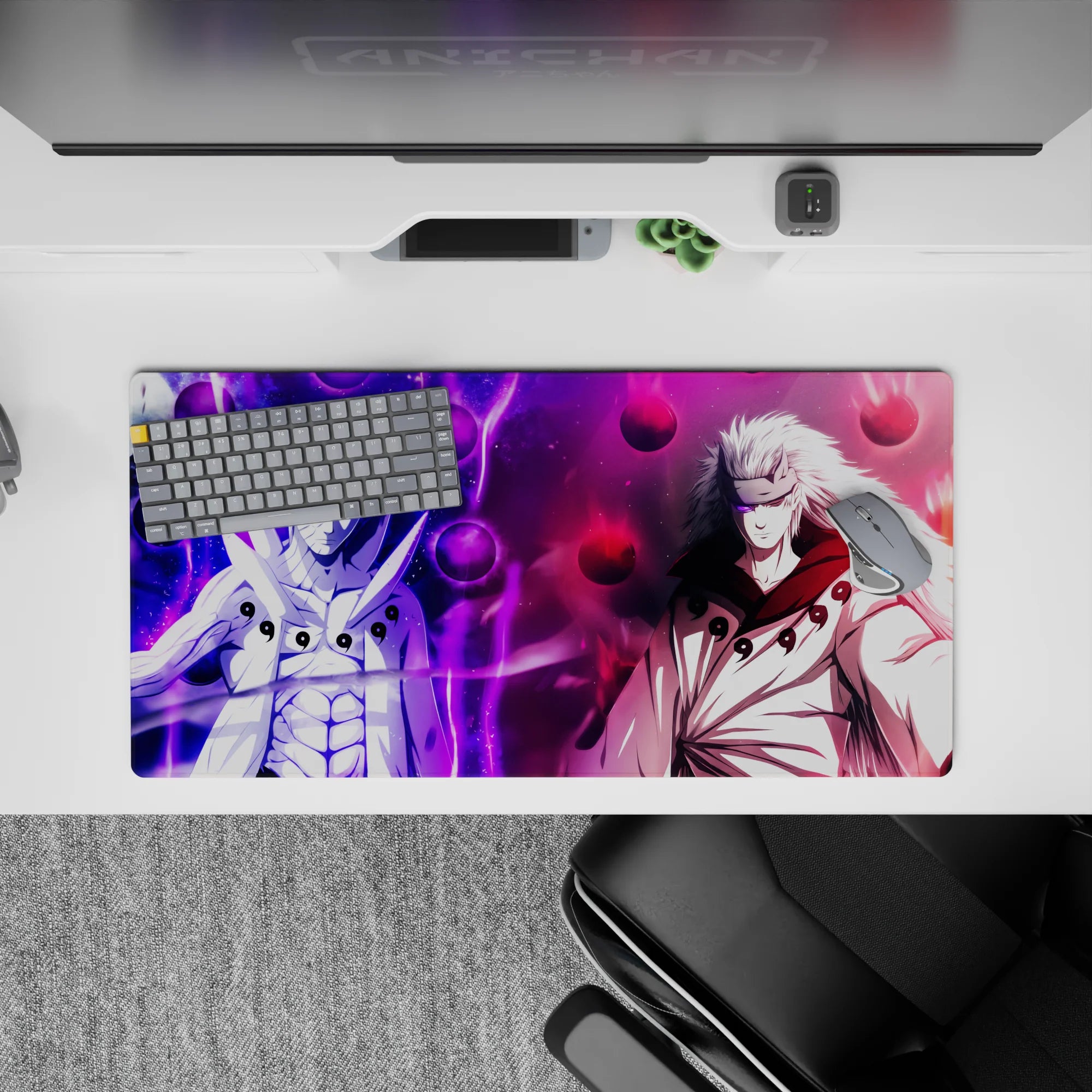 Naruto Deskmat | Mousepad | Deskpad - Dual Godly Powers Clash - AniChan