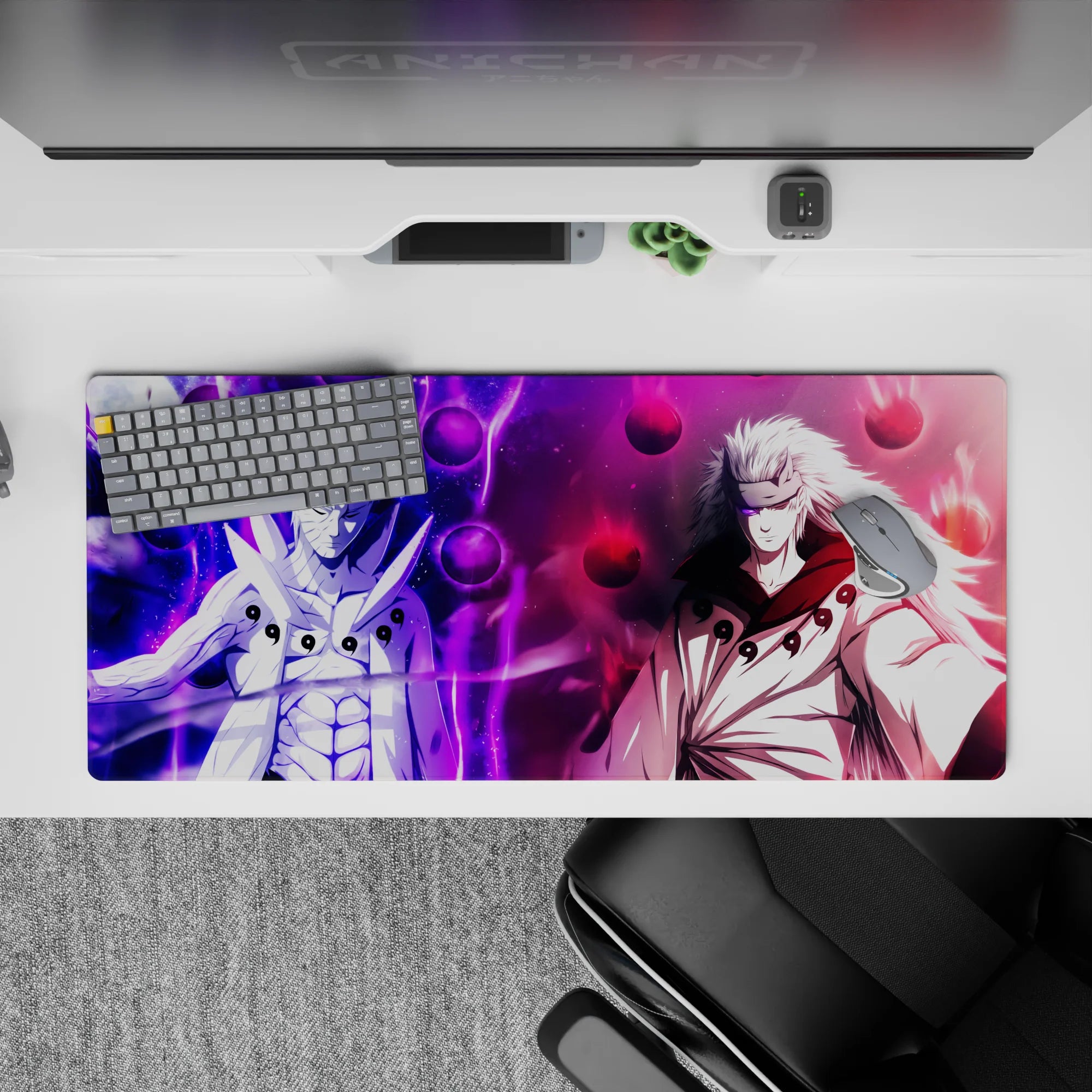 Naruto Deskmat | Mousepad | Deskpad - Dual Godly Powers Clash - AniChan