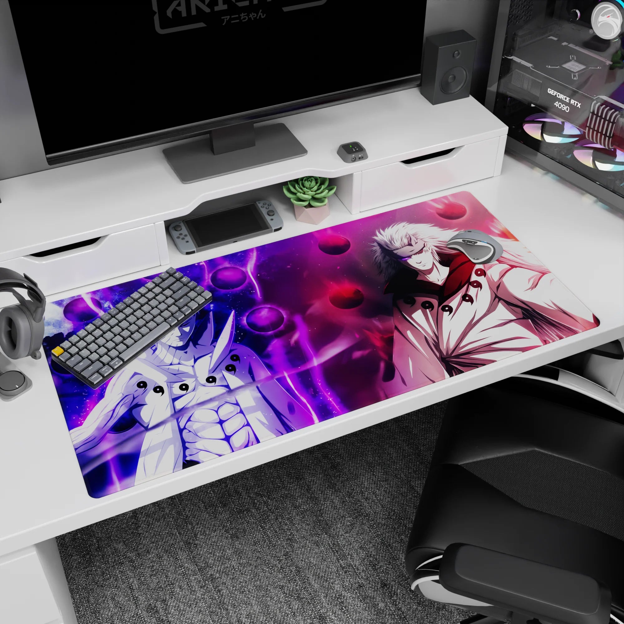 Naruto Deskmat | Mousepad | Deskpad - Dual Godly Powers Clash - AniChan