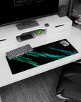 Abstract Deskmat | Mousepad | Deskpad - Neon Data Surge - AniChan