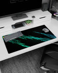 Abstract Deskmat | Mousepad | Deskpad - Neon Data Surge - AniChan