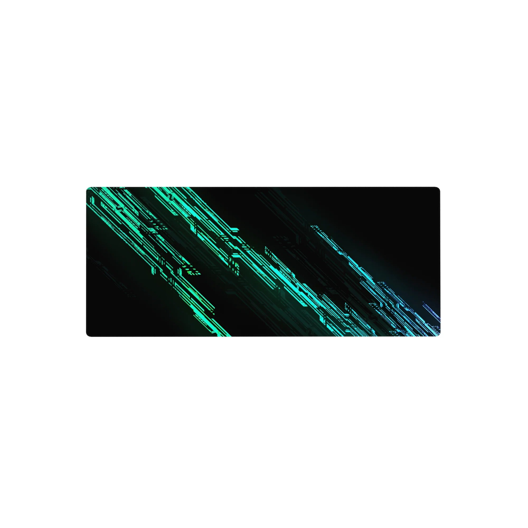 Abstract Deskmat | Mousepad | Deskpad - Neon Data Surge - AniChan