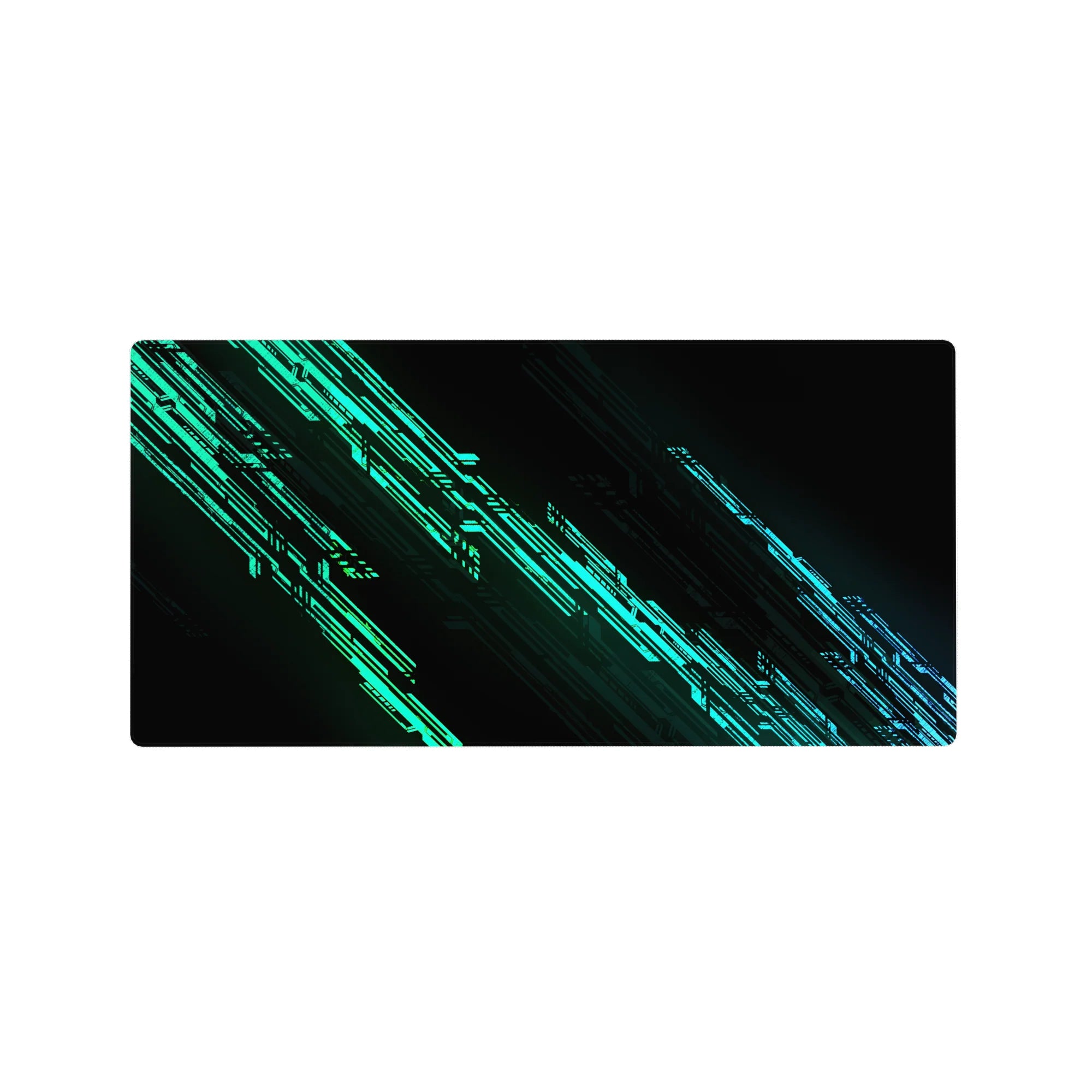 Abstract Deskmat | Mousepad | Deskpad - Neon Data Surge - AniChan