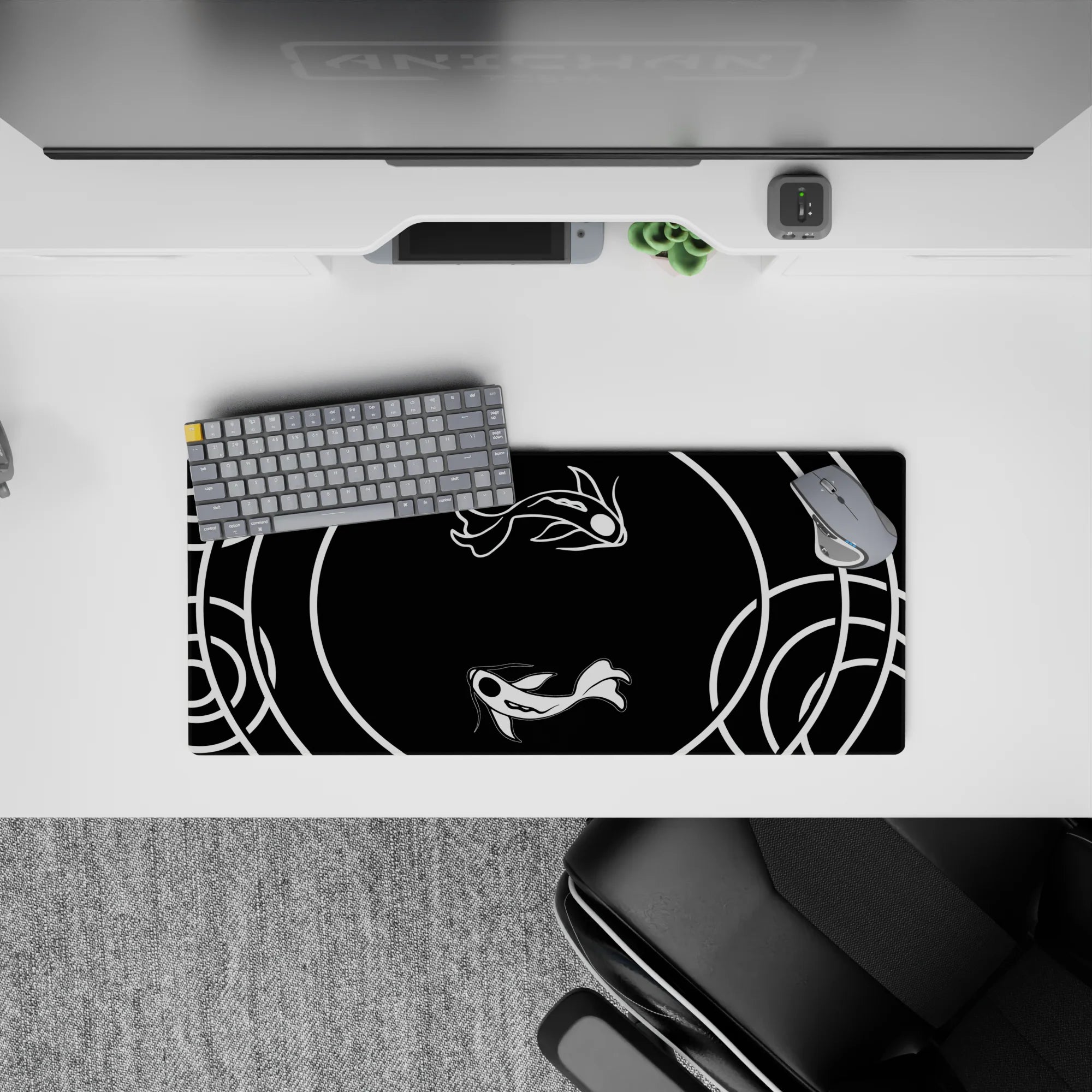 Zen-Japan Deskmat | Mousepad | Deskpad - Yin-Yang Koi Harmony - AniChan