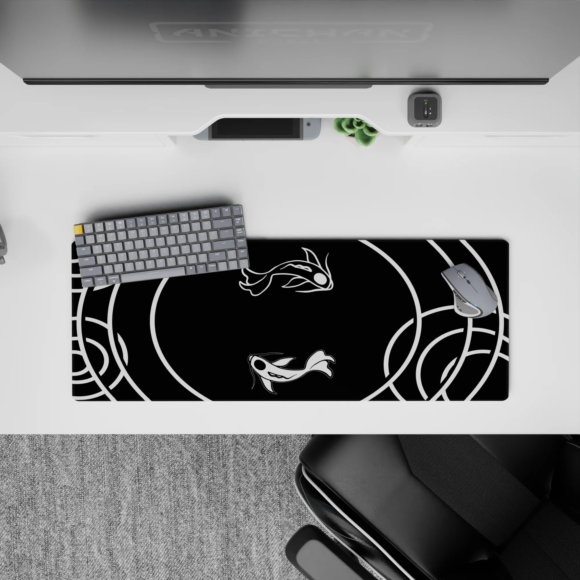 Zen-Japan Deskmat | Mousepad | Deskpad - Yin-Yang Koi Harmony - AniChan