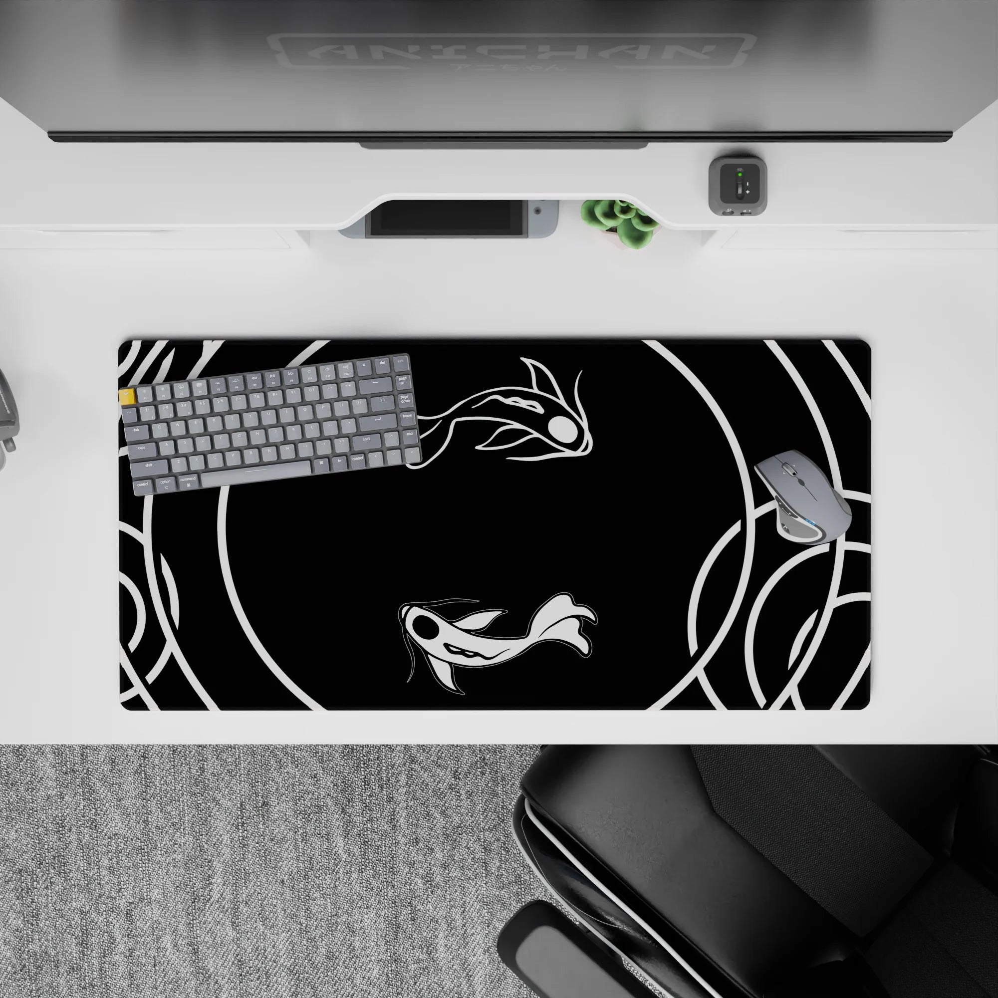 Zen-Japan Deskmat | Mousepad | Deskpad - Yin-Yang Koi Harmony - AniChan