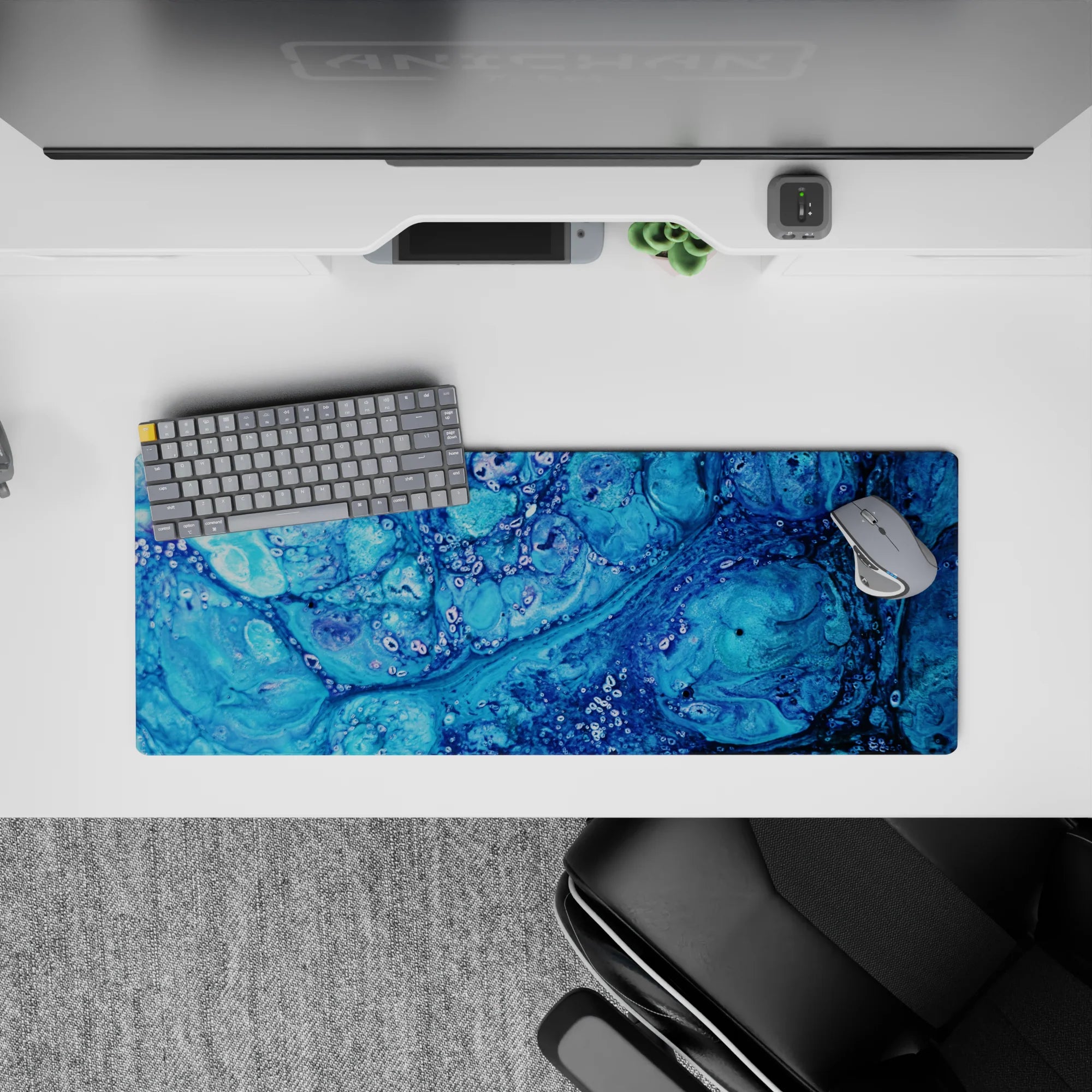 Liquid Abstract Deskmat | Mousepad | Deskpad - Ocean Depths - AniChan