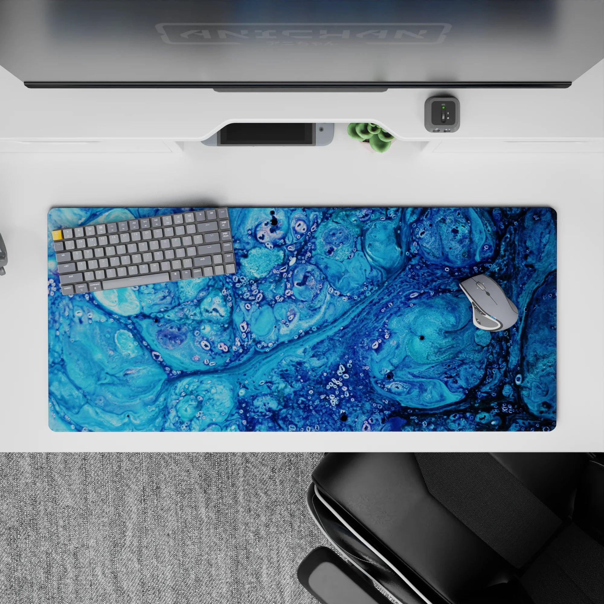 Liquid Abstract Deskmat | Mousepad | Deskpad - Ocean Depths - AniChan