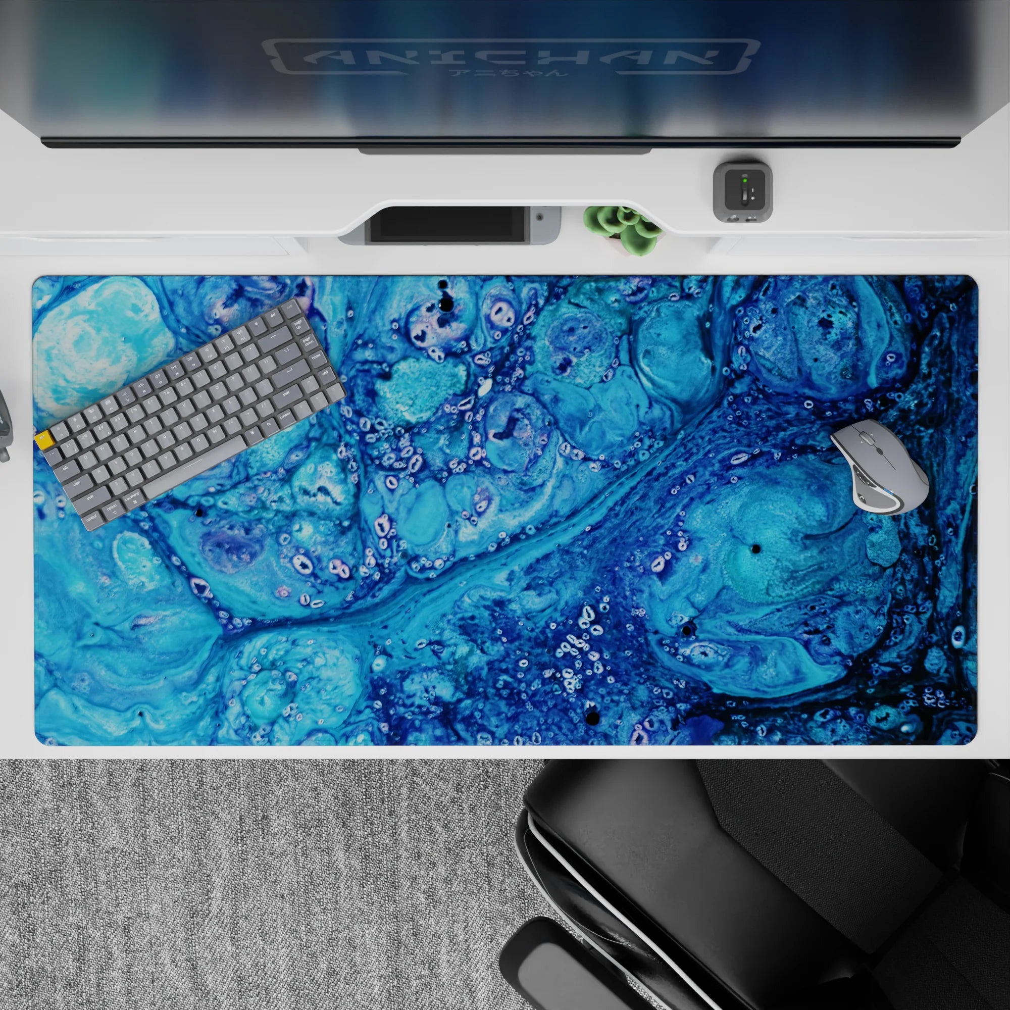 Liquid Abstract Deskmat | Mousepad | Deskpad - Ocean Depths - AniChan