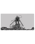 Chainsaw Man anime mouse pad 32x16 inches featuring Denji's hybrid form in a dramatic black-and-white ink style.