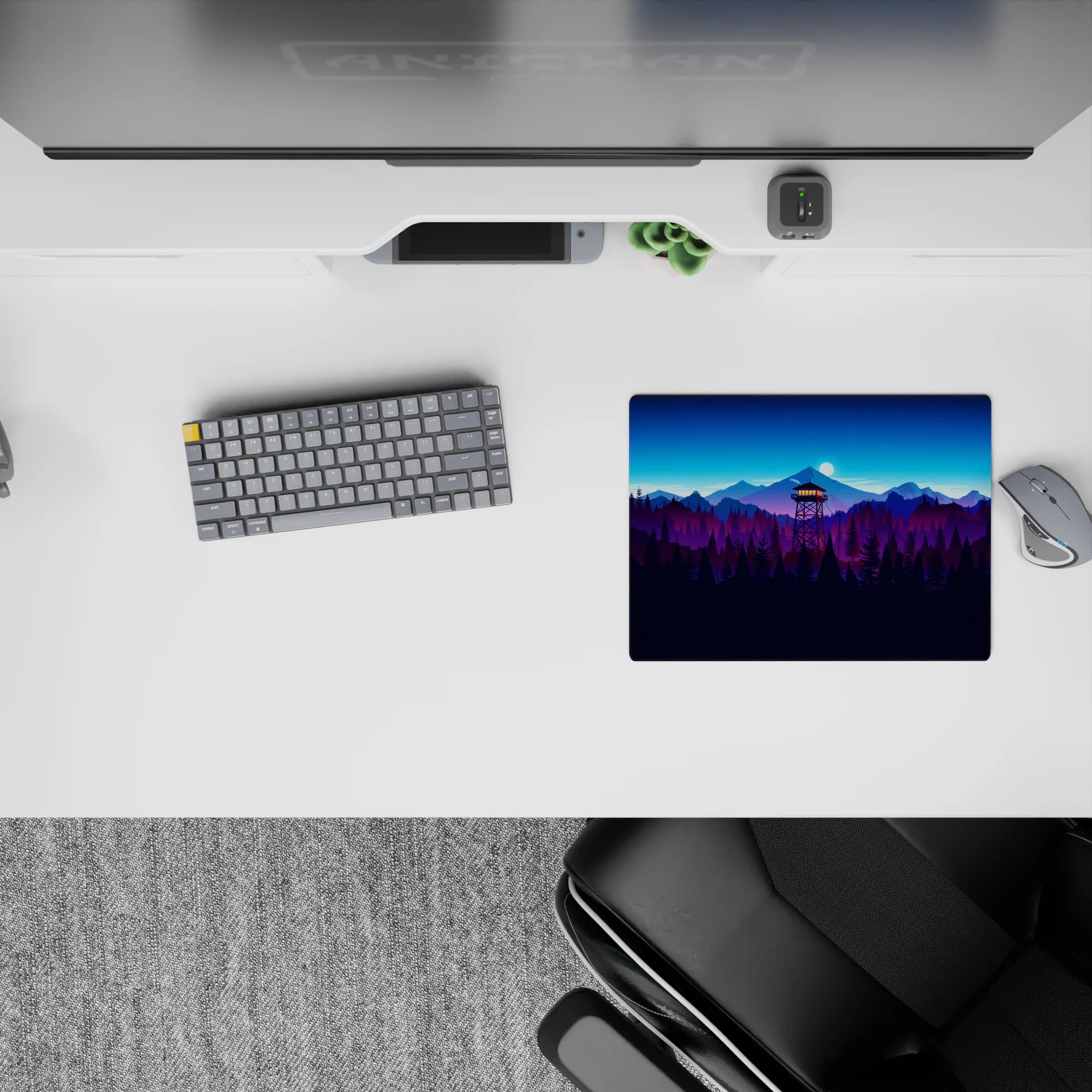 Vector Landscapes Deskmat | Mousepad | Deskpad - Nightfall Lookout