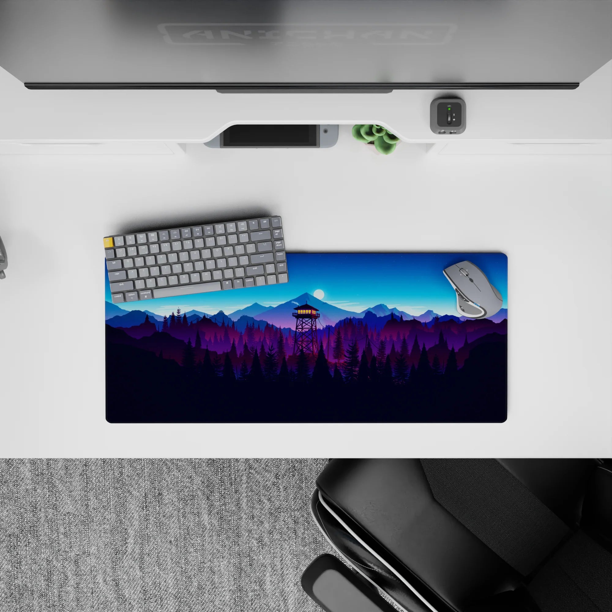 Vector Landscapes Deskmat | Mousepad | Deskpad - Nightfall Lookout