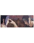 Anime mouse pad 32x12 inches featuring Itachi’s final moment with Sasuke from Naruto, capturing emotional depth and warmth.