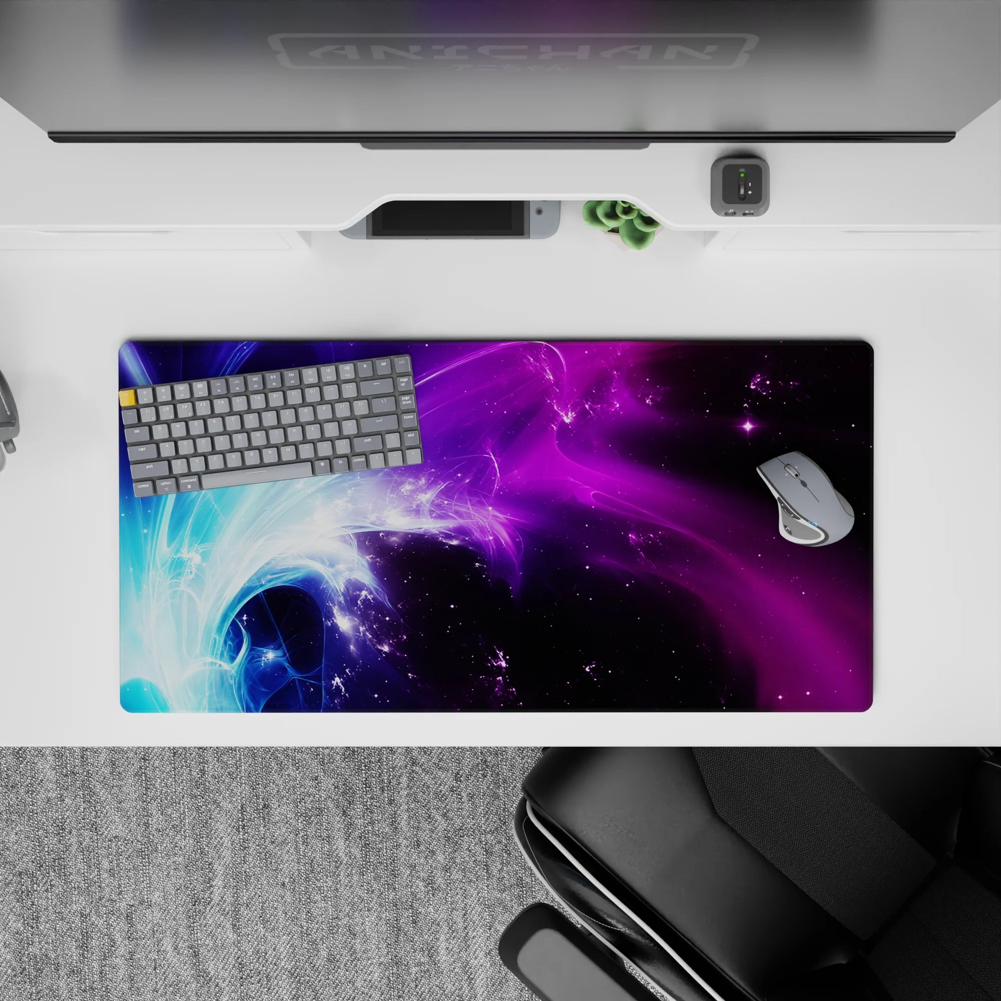 Abstract Deskmat | Mousepad | Deskpad - Nebula Flow - AniChan