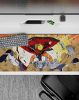 Anime desk pad 36x16 inches featuring Naruto in Sage Mode powerfully defeating Pain, with vibrant color chaos.