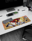 Naruto mouse pad 32x12 inches, features Naruto in Sage Mode defeating Pain, vibrant colors, and dynamic energy.