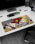 Naruto anime mouse pad 32x16 inches featuring Sage Mode Naruto defeating Pain with explosive energy and vivid colors.
