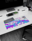 Abstract Deskmat | Mousepad | Deskpad - Electric Shards - AniChan