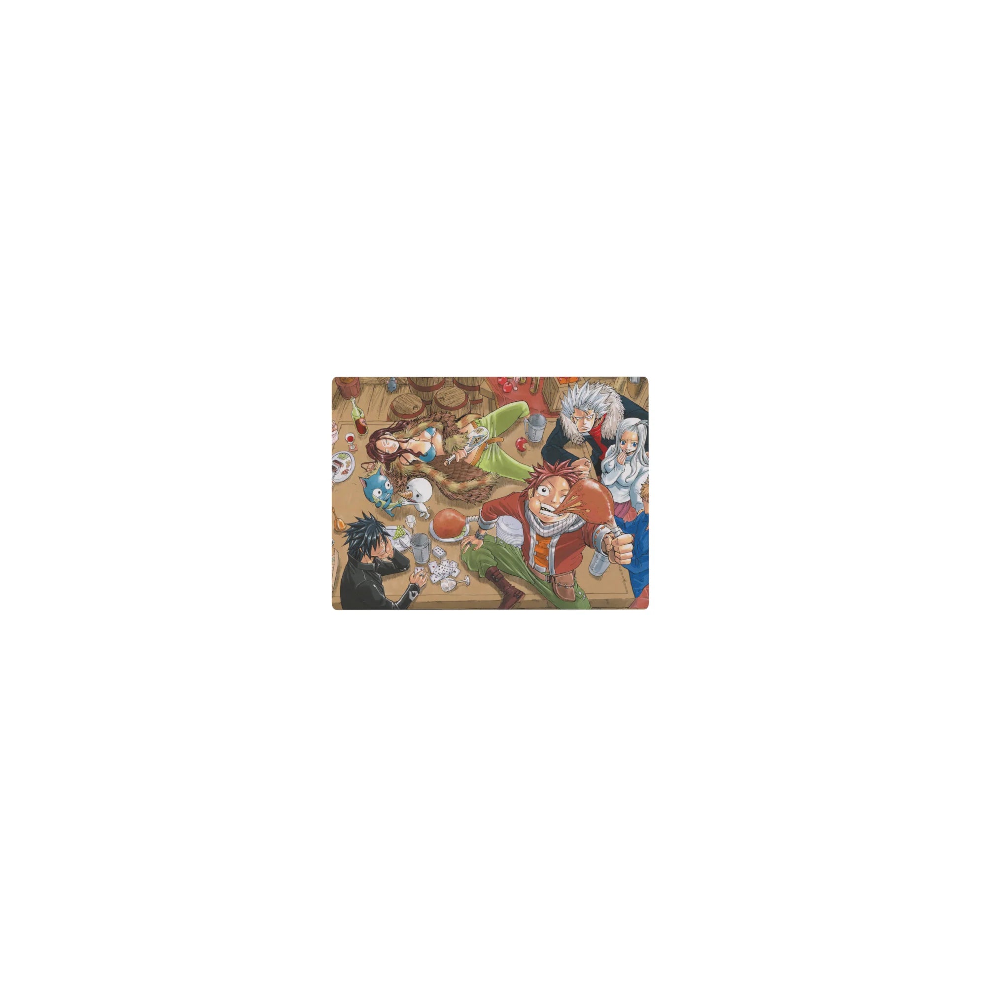 Fairy Tail tavern scene classic anime mouse pad, 14x10 inches, guild party artwork with crisp linework.