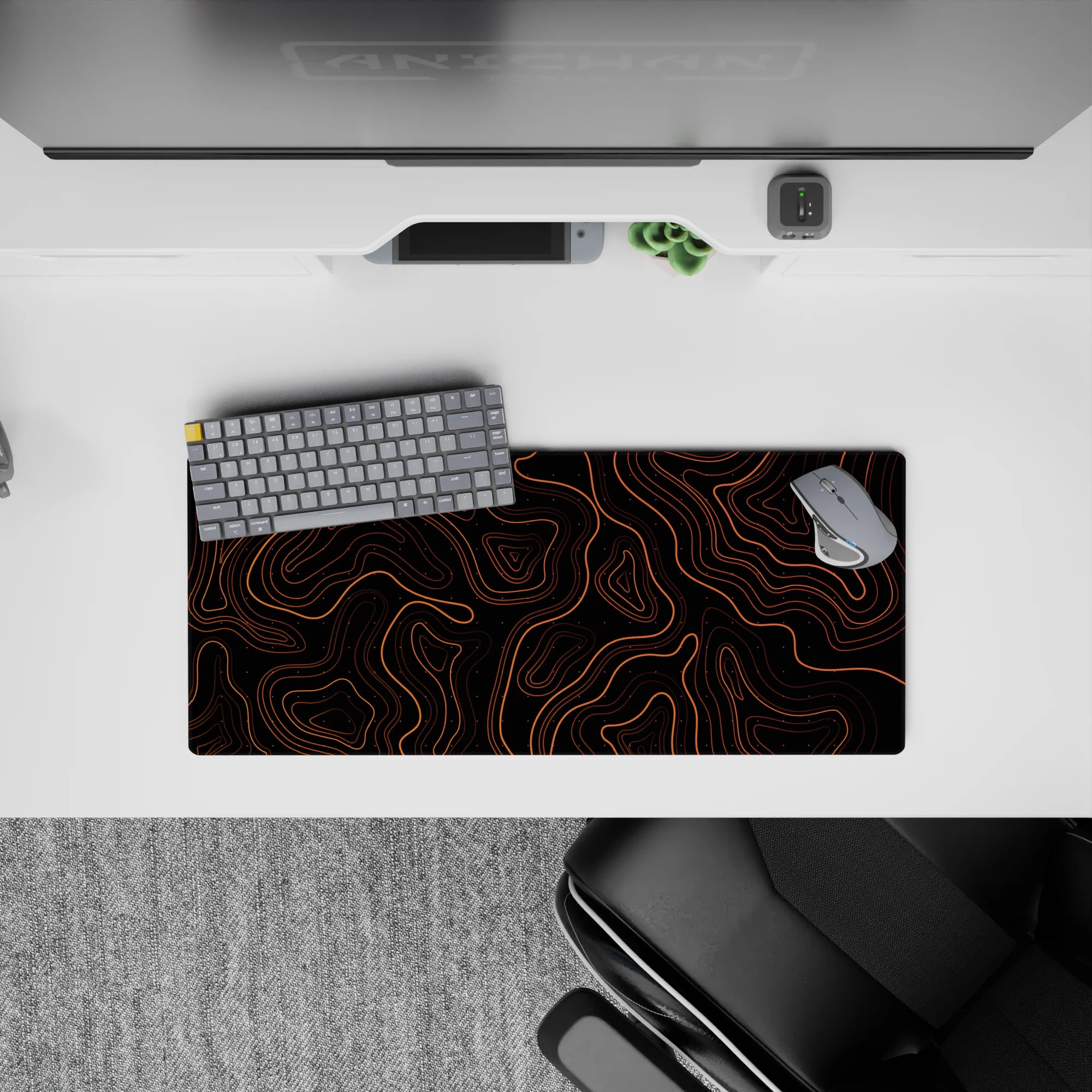 Topographic (Topo) Deskmat | Mousepad | Deskpad - Lava Contours - AniChan