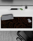 Topographic (Topo) Deskmat | Mousepad | Deskpad - Lava Contours - AniChan