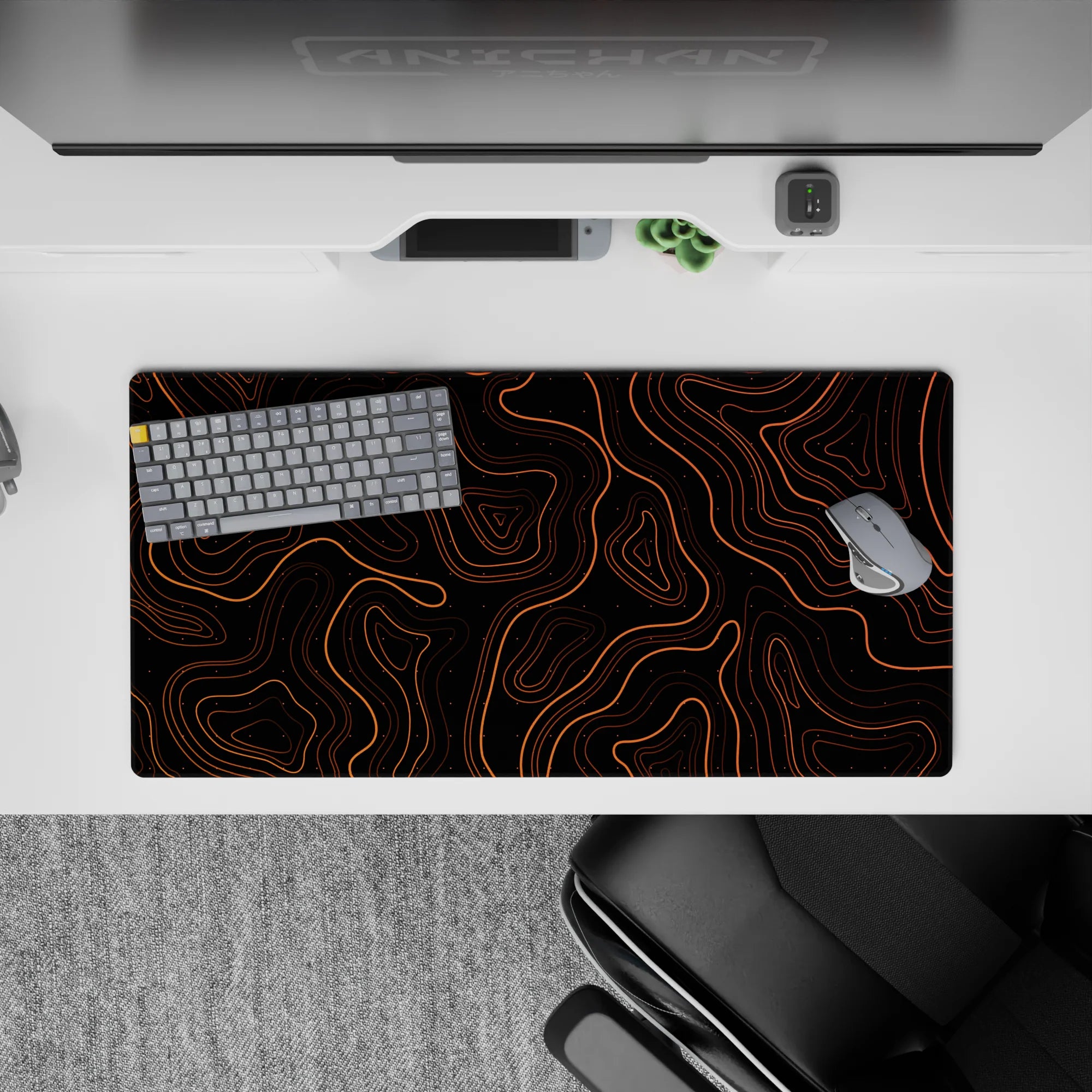 Topographic (Topo) Deskmat | Mousepad | Deskpad - Lava Contours - AniChan