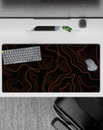 Topographic (Topo) Deskmat | Mousepad | Deskpad - Lava Contours - AniChan