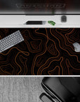 Topographic (Topo) Deskmat | Mousepad | Deskpad - Lava Contours - AniChan