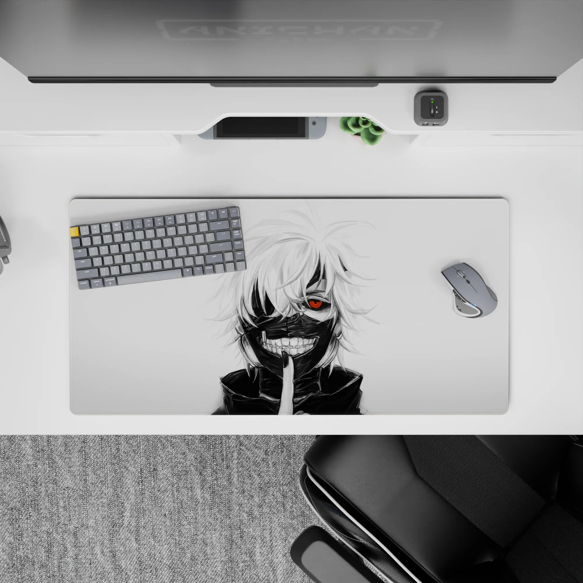 Tokyo Ghoul Deskmat | Mousepad | Deskpad - Ghoul&#39;s Silent Grin