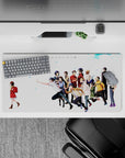 White and blue Erased anime mouse pad 32x16 inches with a quiet, nostalgic winter mood.