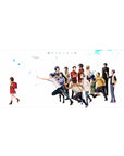 Erased-inspired anime desk pad 36x16 inches with Kayo and friends on a clean white emotional layout.