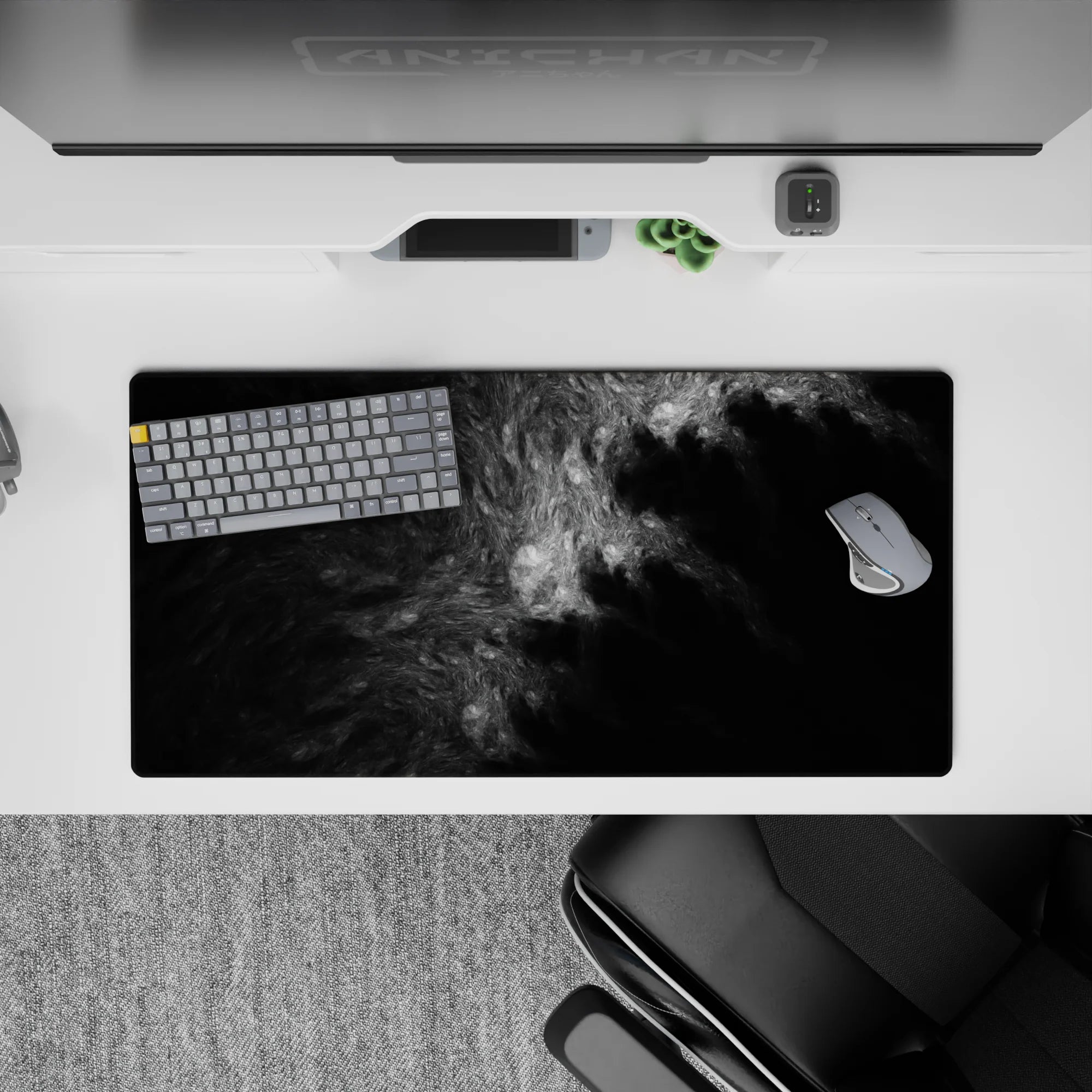 Liquid Abstract Deskmat | Mousepad | Deskpad - Shadow Veil - AniChan