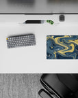 Liquid Abstract Deskmat | Mousepad | Deskpad - Golden Waves - AniChan