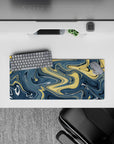 Liquid Abstract Deskmat | Mousepad | Deskpad - Golden Waves - AniChan